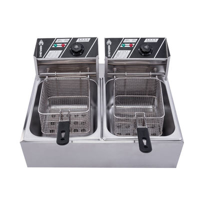 comprar Restaurante Comercial de Gás Batatas fritas Elétricas Fritadora de Tanque Duplo Batatas fritas Fritas de Frango Fritadora Fabricação em linha