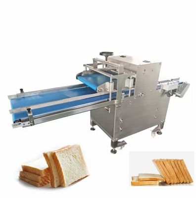 comprar Máquina de corte de pão para fazer fatias comerciais de pão torrado 1.2kw 304 aço inoxidável Fabricação em linha