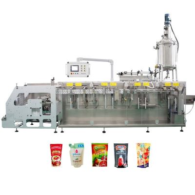 comprar Máquina de embalagem horizontal totalmente automática para enchimento de linha de produção de suco de frutas Fabricação em linha