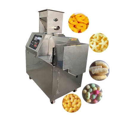comprar Pequena Mini Batata Puffada Arroz Trigo farinha de milho bola de pau batatas fritas lanche fazer comida extrusão queijo puff extrusora máquina de milho Fabricação em linha