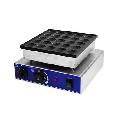 Equipamento de lanches comerciais Máquina de bolinhos elétricos de 25 buracos Mini Pancake Waffle Maker Pancake Machine