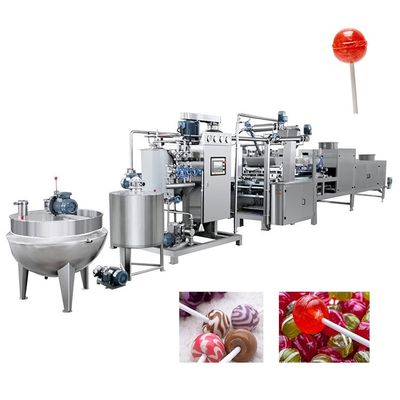 304 Máquina de Fabricação de Lollipop Flat / Linha de Produção de Doces 100-600 kg/H