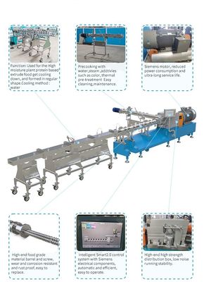 Máquina de fabricação de proteínas veganas texturizadas Máquina de fabricação de carne baseada em plantas de baixa umidade