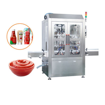 Máquina de enchimento de garrafas de ketchup de pasta de tomate de pistão totalmente automática linha de produção Máquina de embalagem de molho de tomate