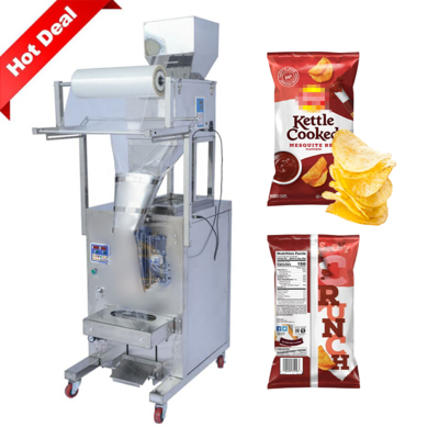 Máquina Automática de Embalagem de Salgadinhos em Sachê para Batatas Fritas, Pesagem e Embalagem